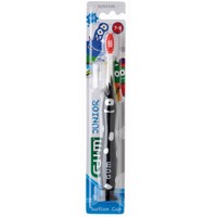 Gum Junior 6+ Soft Toothbrush 1 Τεμάχιο - Μαύρο - Παιδική Μαλακή Οδοντόβουρτσα με Βάση Βεντούζα