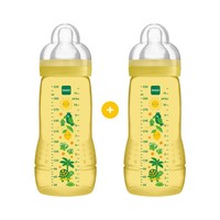 Mam Promo Easy Active Baby Bottle Fairy Tale 4m+, 2x330ml, Κωδ 365S - Κίτρινο - Μπιμπερό Πολυπροπυλενίου με Θηλή Σιλικόνης από 4 Μηνών 