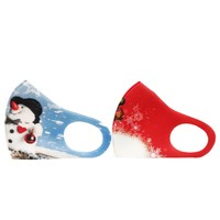 TiLi Fashion Face Mask Christmas Limited Edition 2 Τεμάχια - Χιονάνθρωπος / Άγιος Βασίλης - Μάσκες Προσώπου Ενήλικων Πολλαπλών Χρήσεων με Χριστουγεννιάτικα Σχέδια