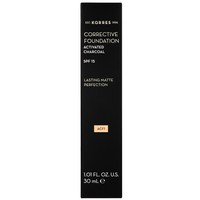 Korres Corrective Foundation With Activated Charcoal Spf15, 30ml - Acf1 - Διορθωτικό Make-up Υψηλής Κάλυψης & Διάρκειας, Καλύπτει Σημάδια & Ατέλειες με Ματ Αποτέλεσμα