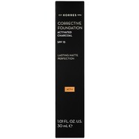 Korres Corrective Foundation With Activated Charcoal Spf15, 30ml - Acf4 - Διορθωτικό Make-up Υψηλής Κάλυψης & Διάρκειας, Καλύπτει Σημάδια & Ατέλειες με Ματ Αποτέλεσμα