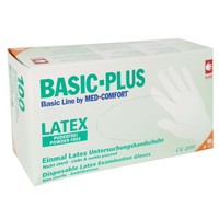 Alfacare Med Comfort Basic-Plus Disposable Latex Examination Gloves Powder Free 100 Τεμάχια - XLarge - Γάντια Λάτεξ Μίας Χρήσης Χωρίς Πούδρα σε Λευκό Χρώμα