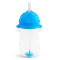 Munchkin Click Lock Tip & Sip Tall Straw Cup 12m+, 296ml - Μπλε - Ποτήρι με Ευέλικτο Καλαμάκι