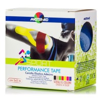 Master Aid Sport Performance Kinesio Adhesive Elastic Tape Μπλε 5mx5cm 1 Τεμάχιο - Αυτοκόλλητη Ελαστική Ταινία για Επιδέσεις
