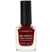 Korres Gel Effect Nail Colour 11ml - Wine Red 59 - Βερνίκι Νυχιών με Αμυγδαλέλαιο για Έντονη Λάμψη & Μεγάλη Διάρκεια