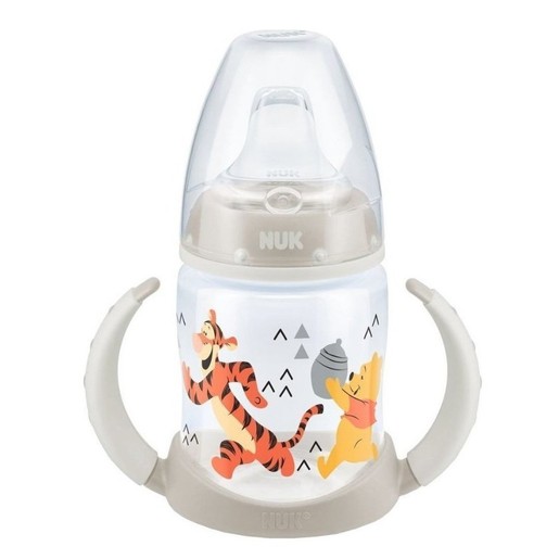 Nuk First Choice Plus Disney Winnie the Pooh Μπιμπερό PP με Λαβές 6-18m με Ρύγχος Σιλικόνης 150ml Nuk First Choice Plus Disney Winnie the Pooh Μπιμπερό PP με Λαβές 6-18m με Ρύγχος Σιλικόνης 150ml