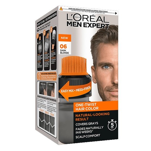 L\'oreal Paris Men Expert One-Twist Hair Colour Natural Looking Result 50ml - 06 Dark Blonde