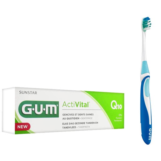 Gum Πακέτο Προσφοράς Activital Q10 Toothgel Οδοντόκρεμα 75ml (6050) & Gum Activital Compact Medium Οδοντόβουρτσα (583) Gum Πακέτο Προσφοράς Activital Q10 Toothgel Οδοντόκρεμα 75ml (6050) & Gum Activital Compact Medium Οδοντόβουρτσα (583)