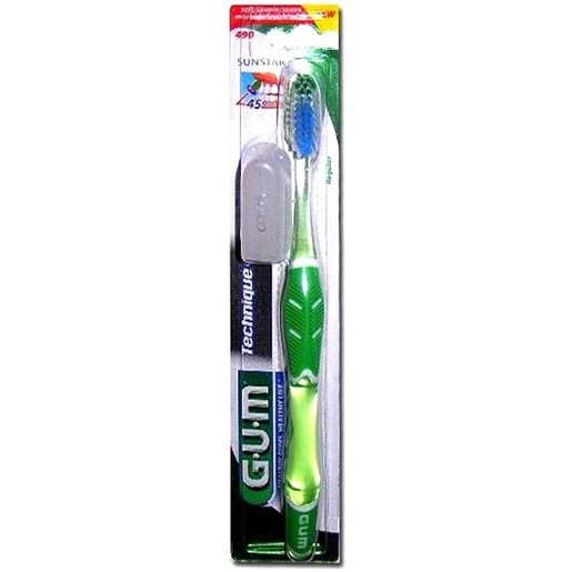 Gum Technique+ Soft Toothbrush Regular 1 Τεμάχιο, Κωδ 490 - Πράσινο