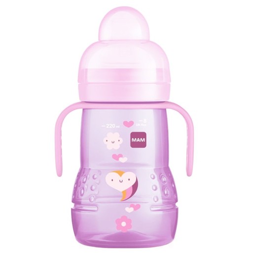 Mam Trainer+ Kit Κωδ 450 4m+, 220ml - Ροζ Mam Trainer+ Kit Κωδ 450 4m+, 220ml - Ροζ