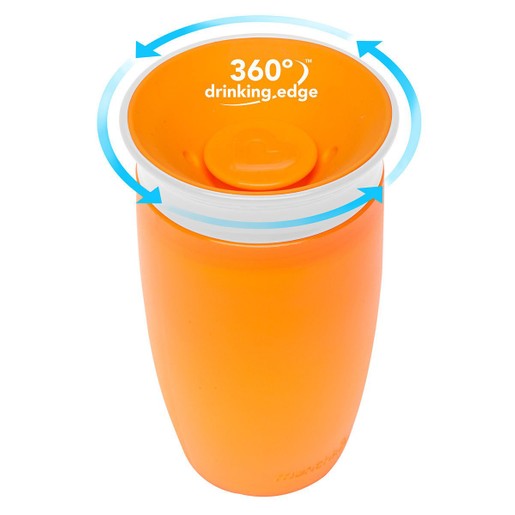 Munchkin Sippy Cup Miracle 360° 12m+, 296ml - Πορτοκαλί