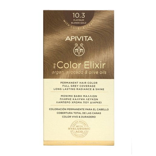 Apivita My Color Elixir Permanent Hair Color 1 Τεμάχιο - 10.3 Κατάξανθο Χρυσό