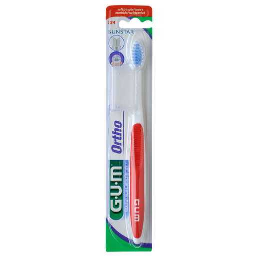 Gum Ortho Soft Toothbrush Κόκκινο 1 Τεμάχιο, Κωδ 124