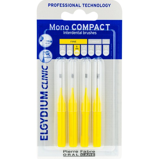Elgydium Clinic Mono Compact Interdental Brushes 0.5mm 4 Τεμάχια