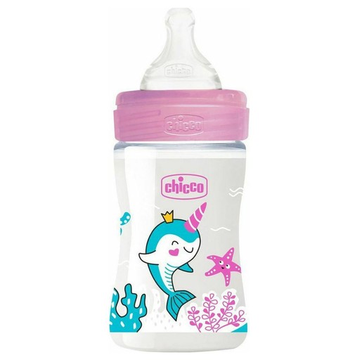 Chicco Well Being Plastic Bootle 0m+, 150ml 1 Τεμάχιο - Ροζ