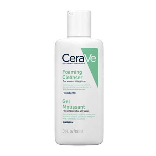 CeraVe Foaming Cleanser Face & Body Gel for Normal to Oily Skin 88ml