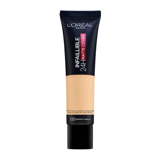 L\'Oreal Paris Infaillible 24h Matte Cover Foundation 30ml - 135 Radiant Vanilla L\'Oreal Paris Infaillible 24h Matte Cover Foundation 30ml - 135 Radiant Vanilla