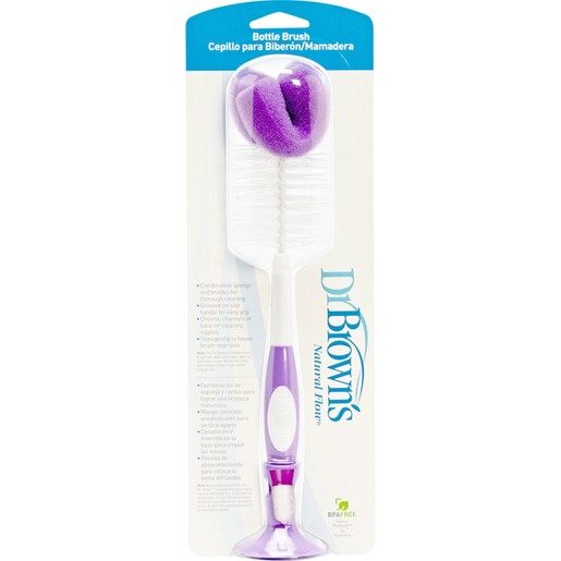 Dr. Brown\'s Βούρτσα Καθαρισμού Μπιμπερό 1 Τεμάχιο - μωβ