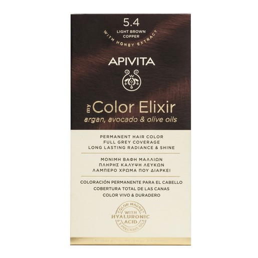 Apivita My Color Elixir Permanent Hair Color 1 Τεμάχιο - 5.4 Καστανό Ανοιχτό Χάλκινο