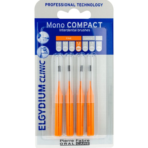 Elgydium Clinic Mono Compact Interdental Brushes 0.6mm 4 Τεμάχια