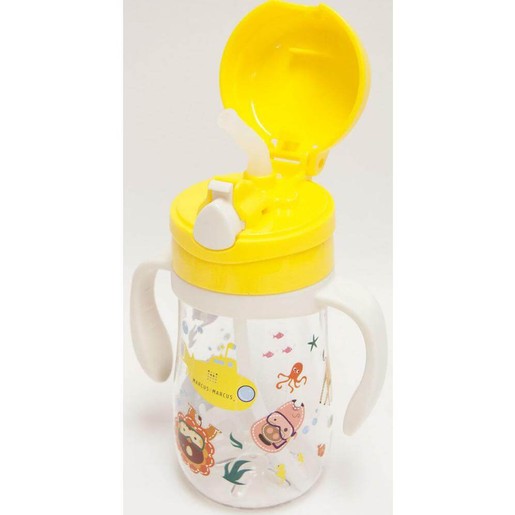 Marcus & Marcus Tritan Straw Bottle Μπουκαλάκι Εκμάθησης με Καλαμάκι Σιλικόνης FDA Καπάκι με Κουμπάκι & Χερούλια 6m+ 300ml Marcus & Marcus Tritan Straw Bottle Μπουκαλάκι Εκμάθησης με Καλαμάκι Σιλικόνης FDA Καπάκι με Κουμπάκι & Χερούλια 6m+ 300ml