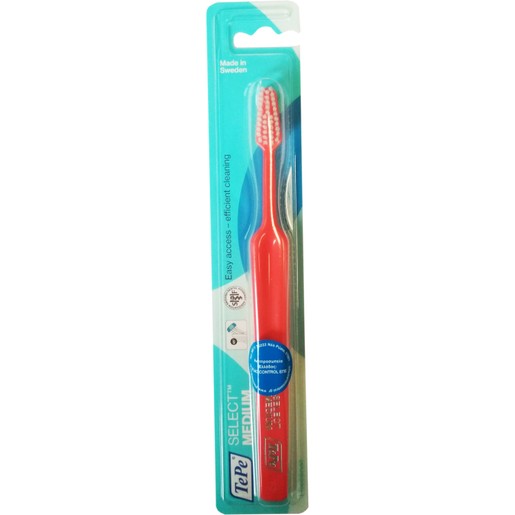 Tepe Select Medium Toothbrush 1 Τεμάχιο - Κόκκινο