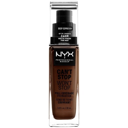 NYX Professional Makeup Can\'t Stop Won\'t Stop Full Coverage Foundation 30ml - 24 Deep Espresso