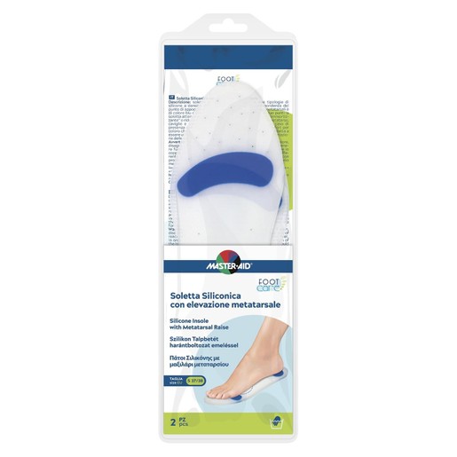 Master Aid Foot Care Silicone Insole with Metatarsal Raise 2 Τεμάχια - Small 37/38