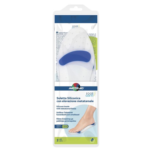 Master Aid Foot Care Silicone Insole with Metatarsal Raise 2 Τεμάχια - Medium 39/40