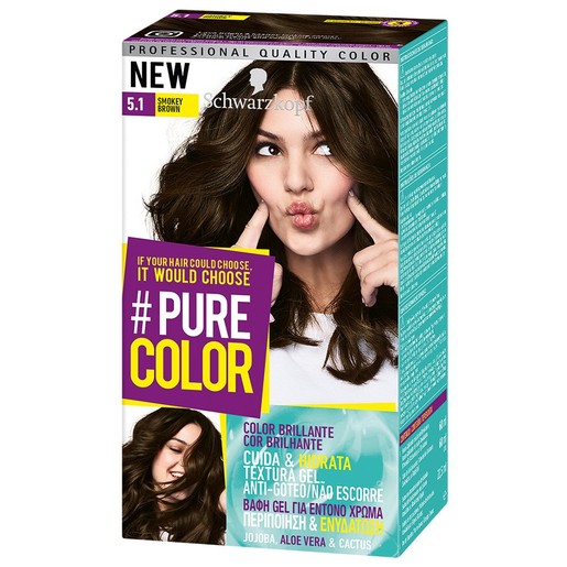 Schwarzkopf Pure Color Permanent Hair Color 1 Τεμάχιο - 5.1 Smokey Brown