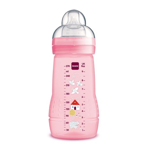 Mam Easy Active Baby Bottle 2+ Μηνών 270ml, Κωδ 360S - Ροζ