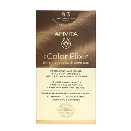 Apivita My Color Elixir Permanent Hair Color 1 Τεμάχιο - 9.3 Ξανθό Πολύ Ανοιχτό Ξανθό Χρυσό
