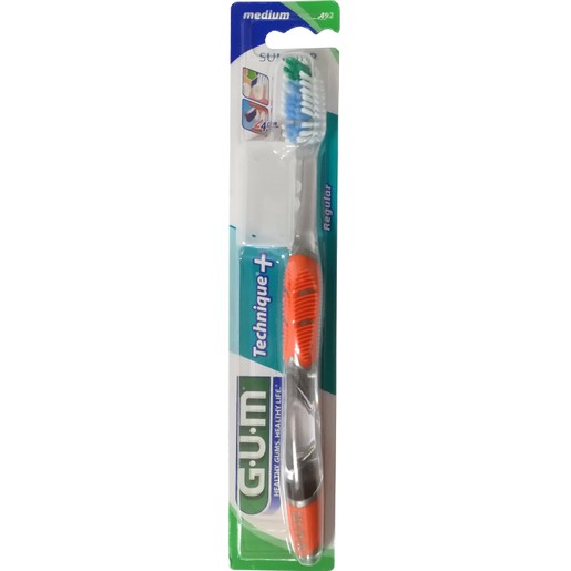 Gum Technique+ Regular Toothbrush Πορτοκαλί 1 Τεμάχιο, Κωδ 492