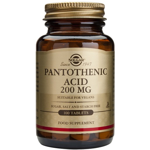 Solgar Pantothenic Acid 200mg 100tabs