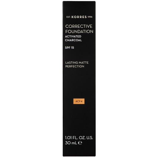 Korres Corrective Foundation With Activated Charcoal Spf15, 30ml - Acf4