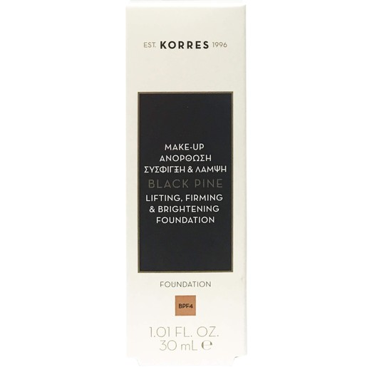 Korres Black Pine Lifting, Firming & Brightening Foundation Make-up 30ml - Bpf4 Korres Black Pine Lifting, Firming & Brightening Foundation Make-up 30ml - Bpf4