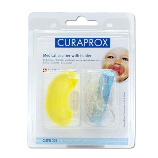 Curaprox CMPH 201 Medical Pacifiere With Holder Ιατρική Πιπίλα με Λουράκι από 0 Έως 7 Μηνών 1 τεμάχιο Curaprox CMPH 201 Medical Pacifiere With Holder Ιατρική Πιπίλα με Λουράκι από 0 Έως 7 Μηνών 1 τεμάχιο
