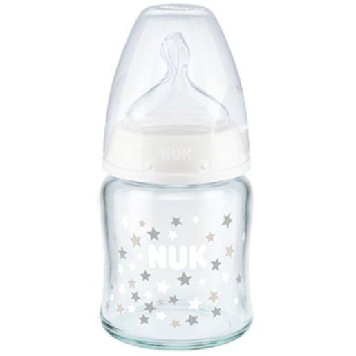 Nuk First Choice+ Plus Μπιμπερό Γυάλινο Θηλή Σιλικόνης 120ml Nuk First Choice+ Plus Μπιμπερό Γυάλινο Θηλή Σιλικόνης 120ml