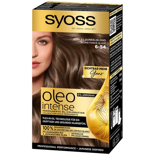 Syoss Oleo Intense Permanent Oil Hair Color Kit 1 Τεμάχιο - 7-56 Ξανθό Σαντρέ Μόκα