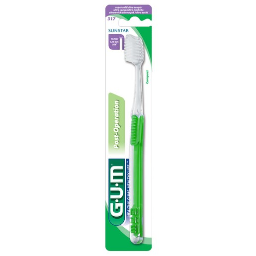 Gum Post-Operation Compact Super Soft Toothbrush 1 Τεμάχιο, Κωδ 317 - Πράσινο