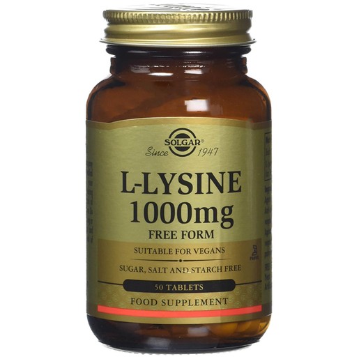 Solgar L-Lysine - 1000mg 50veg.tabs Solgar L-Lysine - 1000mg 50veg.tabs