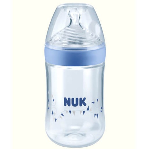 Nuk Nature Sense Πλαστικό Μπιμπερό με Θηλή Σιλικόνης Μεγέθους 1 (0-6 Μηνών) Medium Οπή 260ml Nuk Nature Sense Πλαστικό Μπιμπερό με Θηλή Σιλικόνης Μεγέθους 1 (0-6 Μηνών) Medium Οπή 260ml