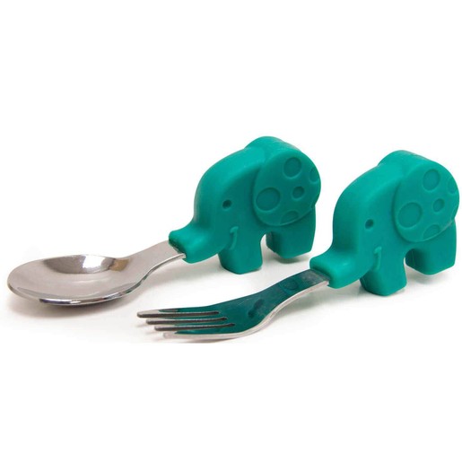 Marcus & Marcus Palm Grasp Spoon & Fork Set 18m+ Σετ Εκμάθησης Κουτάλι & Πιρούνι Σιλικόνης 2 Τεμάχια Marcus & Marcus Palm Grasp Spoon & Fork Set 18m+ Σετ Εκμάθησης Κουτάλι & Πιρούνι Σιλικόνης 2 Τεμάχια