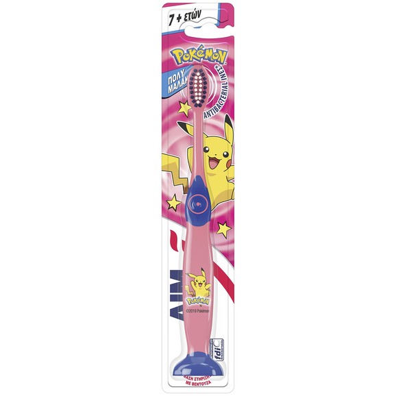 Aim Pokemon Junior 7-13 Years Soft Toothbrush 1 Τεμάχιο - Ροζ