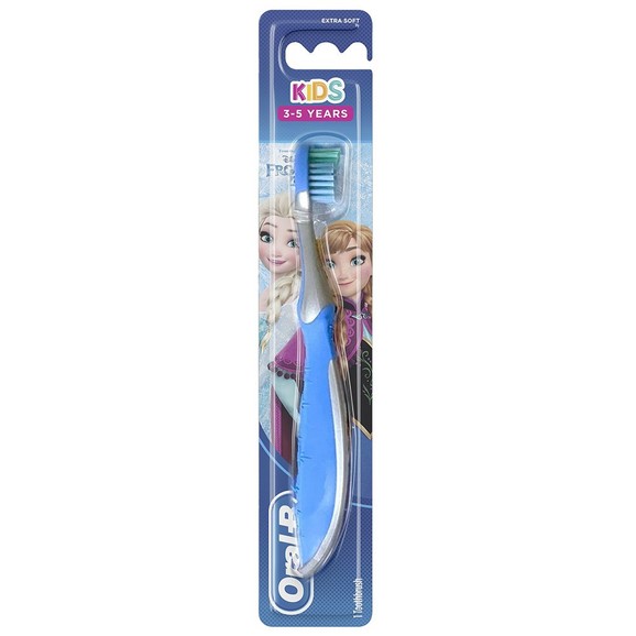 Oral-B Kids Frozen Χειροκίνητη Παιδική Οδοντόβουρτσα Extra Soft, 3-5 Ετών 1 Τεμάχιο - Γκρι / Μπλε
