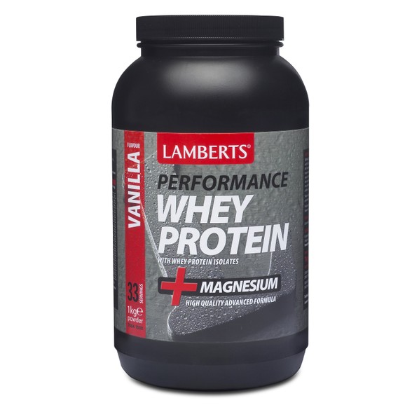 Lamberts Performance Whey Protein Powder Magnesium 1000g - Vanilla Lamberts Performance Whey Protein Powder Magnesium 1000g - Vanilla
