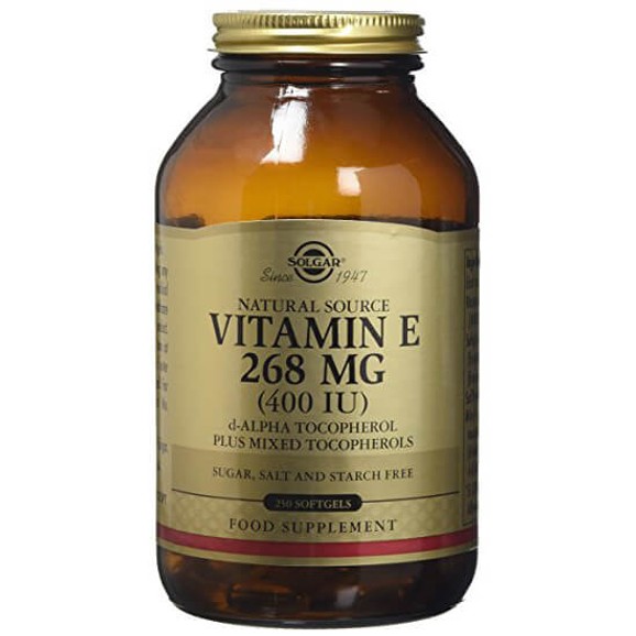 Solgar Natural Vitamin E 268mg 250 Softgels