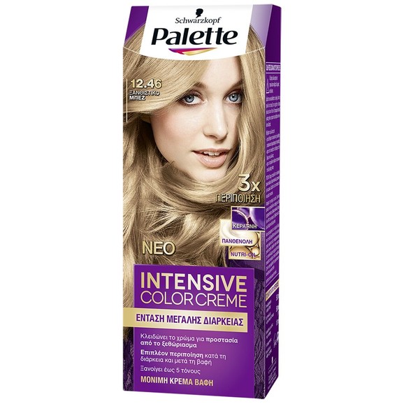 Schwarzkopf Palette Intensive Hair Color Creme Kit 1 Τεμάχιο - 12.46 Ξανθιστικό Μπεζ