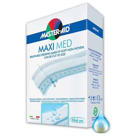 Master Aid Maxi Med  Ρολά Συνεχούς Γάζας - 50x6cm