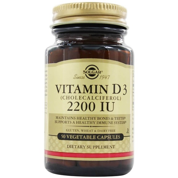 Solgar Vitamin D3 2200 iu 50caps Solgar Vitamin D3 2200 iu 50caps